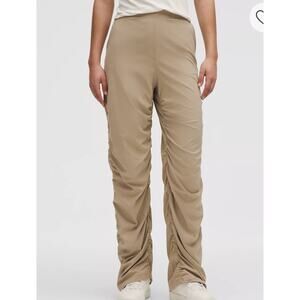 Lululemon Dance‎ Studio Slim-Fit High-Rise Flared sheer oak Pants Size XXS